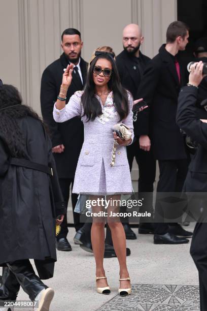 Naomi Campbell attends the Chanel Womenswear Fall/Winter 2025-2026 show as part of Paris Fashion Week at Grand Palais on March 11, 2025 in Paris,...