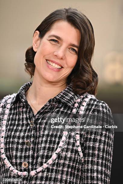 Charlotte Casiraghi attends the Chanel Womenswear Fall/Winter 2025-2026 show as part of Paris Fashion Week at Grand Palais on March 11, 2025 in...