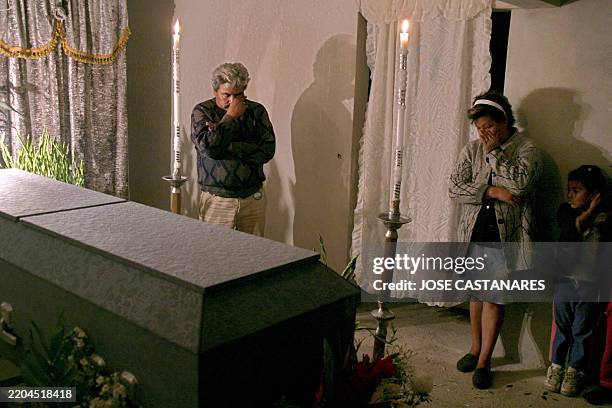 Relatives keep vigil on January 21st in Cuautla, state of Morelos, over 22-year-old Mexican migrant Francisco Javier Domínguez Rivera, who was killed...