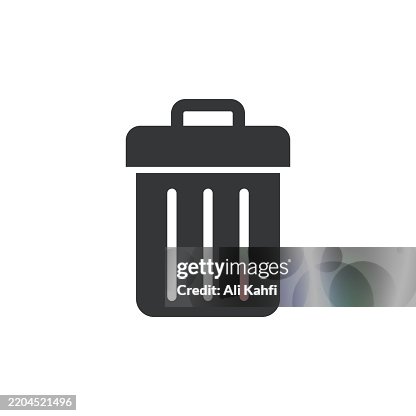 Trash glyph solid icon. Solid icon that can be applied anywhere, simple, pixel perfect and modern style. Trash glyph solid icon. Solid icon that can be applied anywhere, simple, pixel perfect and modern style.
