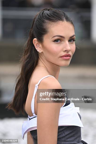 Thylane Blondeau attends the Miu Miu Womenswear Fall/Winter 2025-2026 show as part of Paris Fashion Week at Palais d'Iena on March 11, 2025 in Paris,...