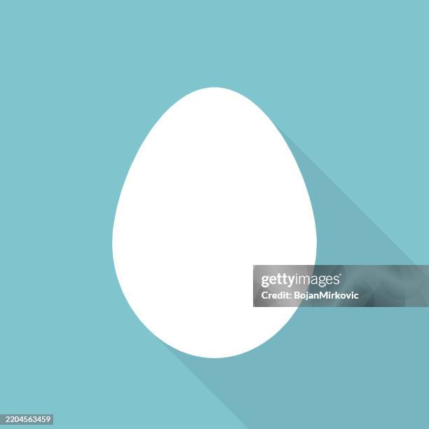 ilustraciones, imágenes clip art, dibujos animados e iconos de stock de icono de huevo plano. vector - huevo comida básica
