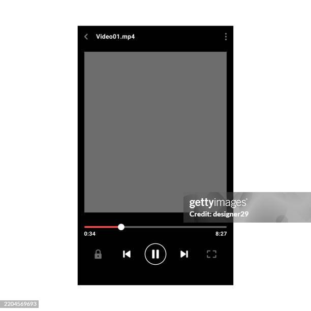video player template vector design - window stock illustrations