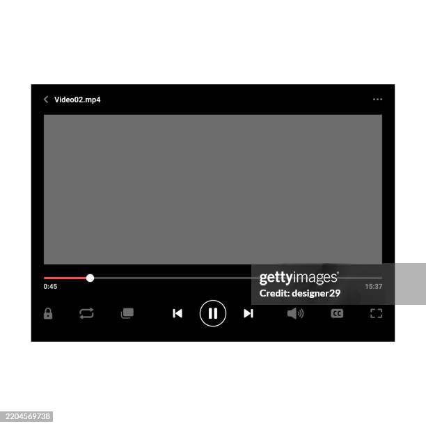 video player template vector design - vcr stock illustrations