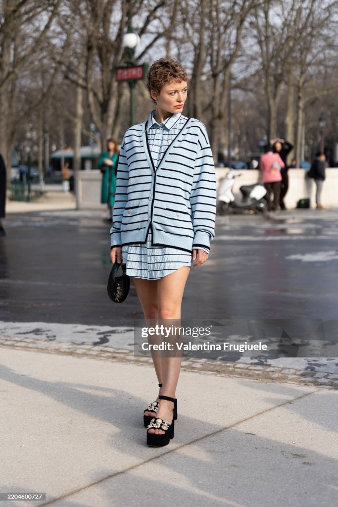 Street Style - Paris Fashion Week - Womenswear Fall/Winter 2025/2026 - Day Nine