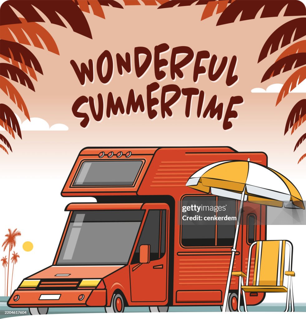 MOTOR HOME ON THE BEACH