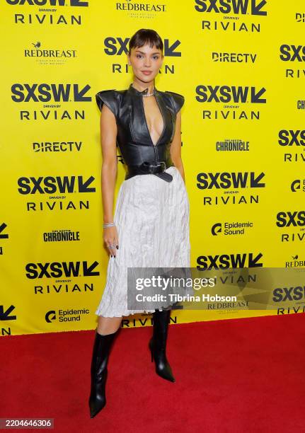 Eiza González attends the "Ash" world premiere during the 2025 SXSW Conference and Festival at The Paramount Theatre on March 11, 2025 in Austin,...