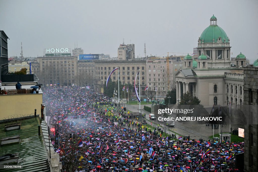 SERBIA-POLITICS-DEMONSTRATION-ACCIDENT