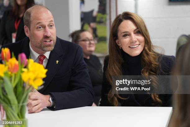 Britain's Prince William, Prince of Wales, Patron of the Welsh Rugby Union , and Catherine, Princess of Wales, Patron of the Rugby Football Union ,...