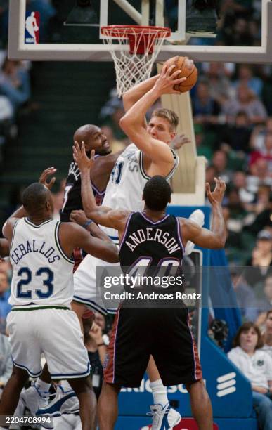 American basketball player Cedric Ceballos, Mavericks forward, American basketball player Bryon Russell, Jazz small forward, German basketball player...