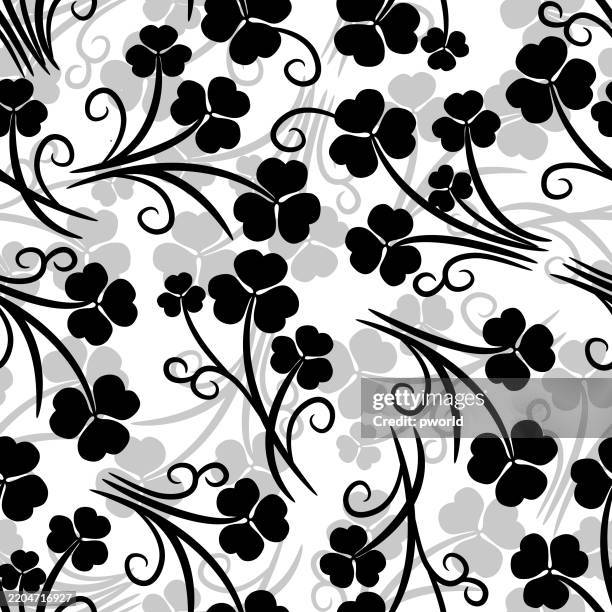 clover seamless pattern. - celtic pattern stock illustrations