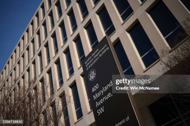 The headquarters of the Department of Education are shown March 12, 2025 in Washington, DC. The Department of Education announced yesterday that it...
