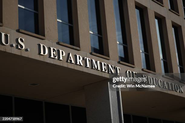 The headquarters of the Department of Education are shown March 12, 2025 in Washington, DC. The Department of Education announced yesterday that it...