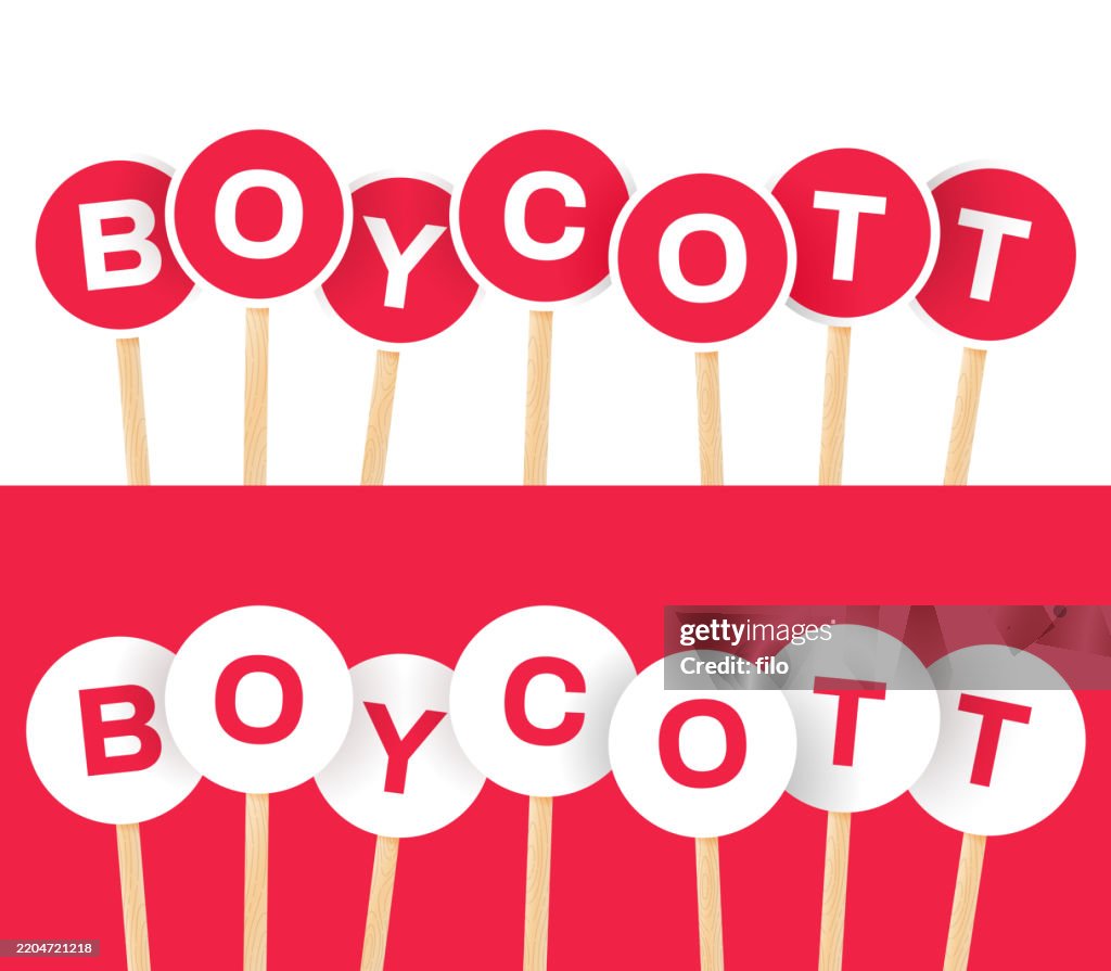 Boycott Pledge Example Boycott Protest Signs High-Res Vector Graphic - Getty Images