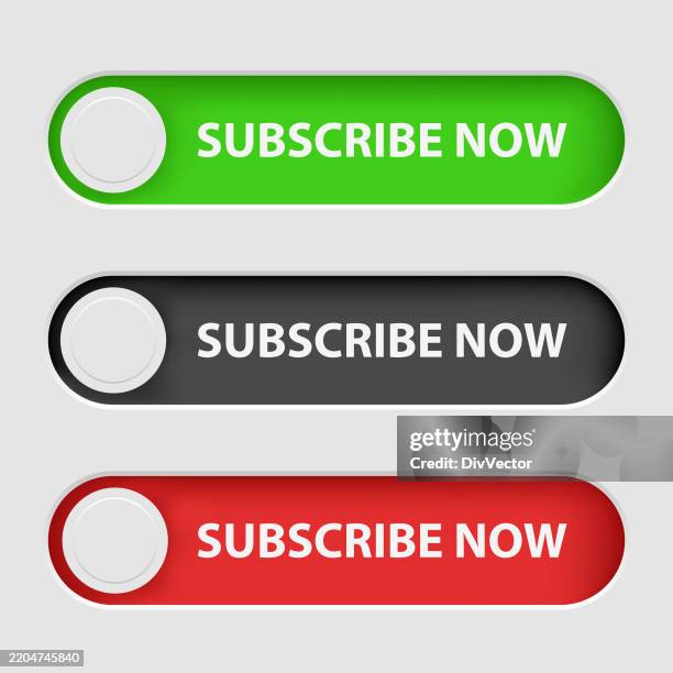 subscribe now icon set - subscription stock illustrations