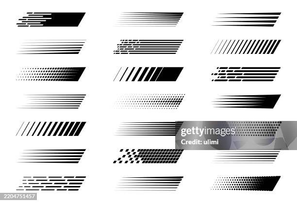 illustrazioni stock, clip art, cartoni animati e icone di tendenza di linee di velocità - in fila