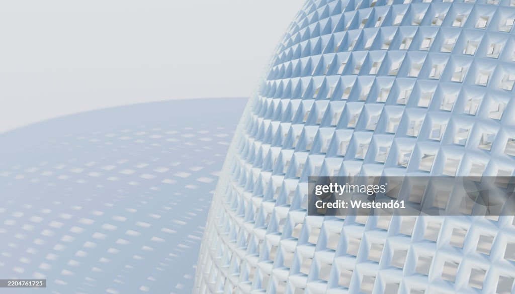 3d rendering close up of geodesic glass dome