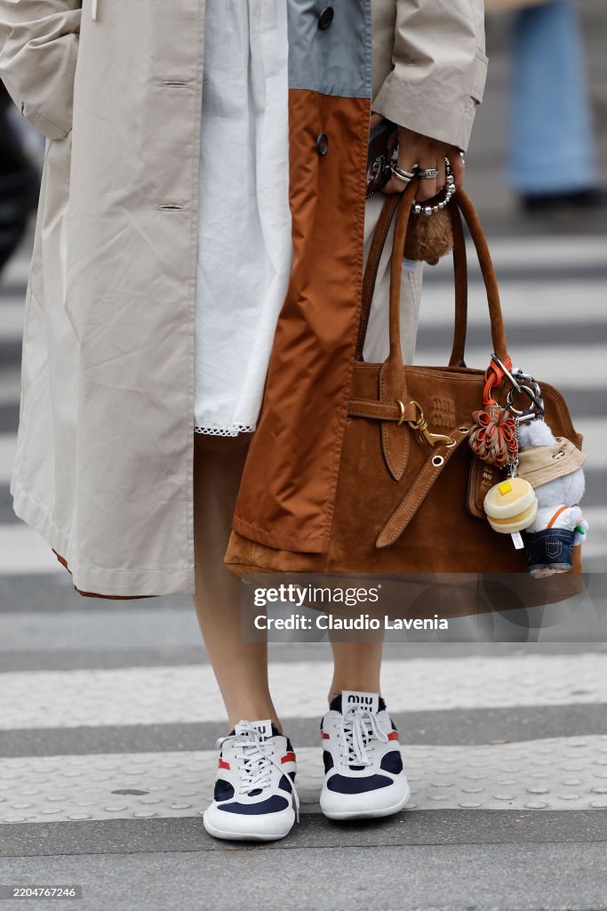 Street Style - Paris Fashion Week - Womenswear Fall/Winter 2025/2026 - Day Nine