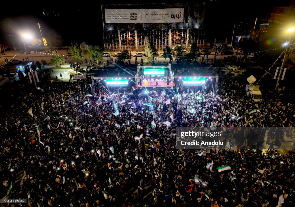Syrians celebrate 14th anniversary of revolution in Aleppo