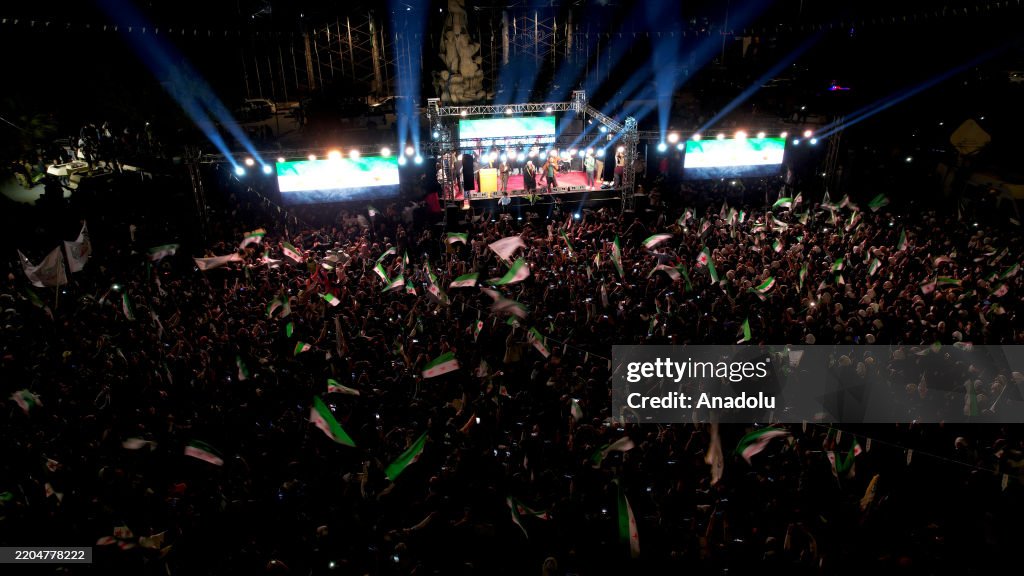 Syrians celebrate 14th anniversary of revolution in Aleppo