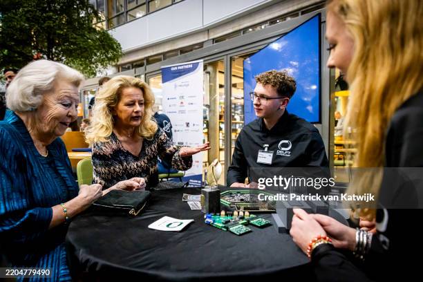 Princess Beatrix of The Netherlands and Princess Mabel of The Netherlands attend the award ceremony of the Prince Friso Engineer Award to Meike Nauta...