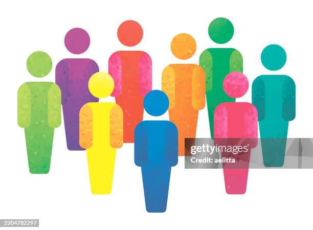 illustrazioni stock, clip art, cartoni animati e icone di tendenza di illustrazione vettoriale delle icone delle persone. - multiculturalismo