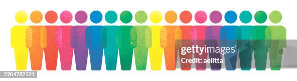 vector illustration of people icons. - gender neutral office stock illustrations