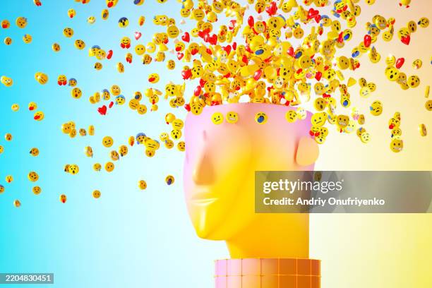 ai head - verhalten und emotionen stock-fotos und bilder