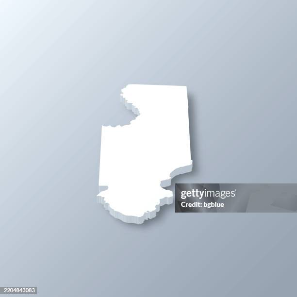 Columbia County Florida 3d Map On Gray Background High-Res Vector Graphic
