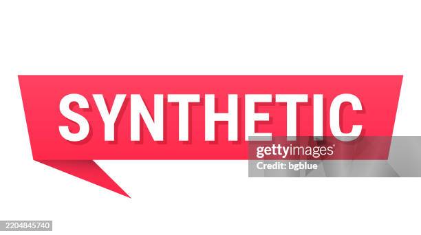synthetic - red speech bubble on blank background - plastic package isolated stock illustrations