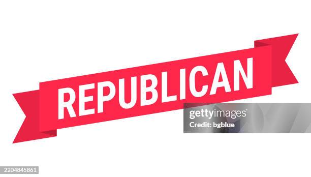 Republican Red Banner On White Background High-Res Vector Graphic ...