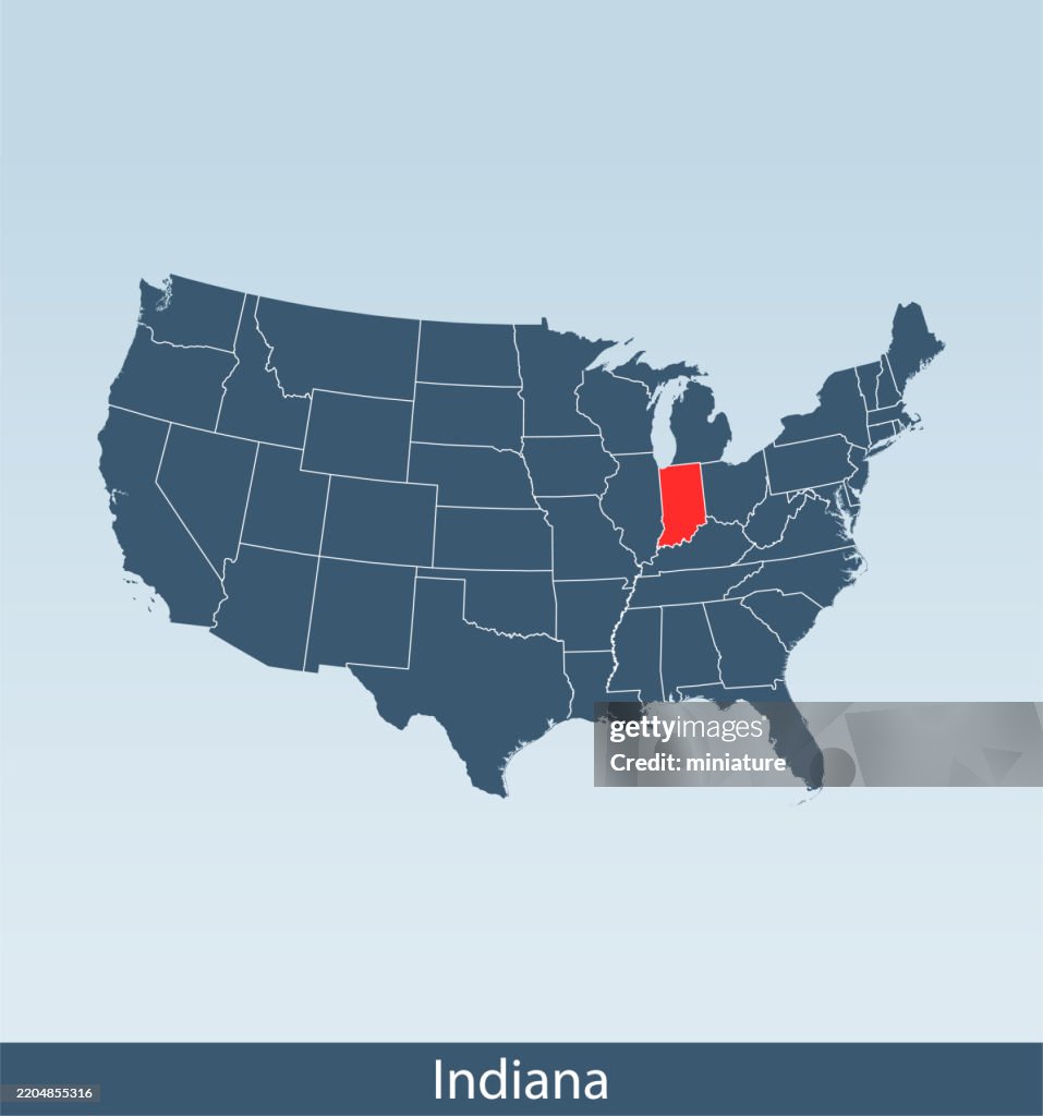 Servia Indianamap Indiana Map High-Res Vector Graphic - Getty Images