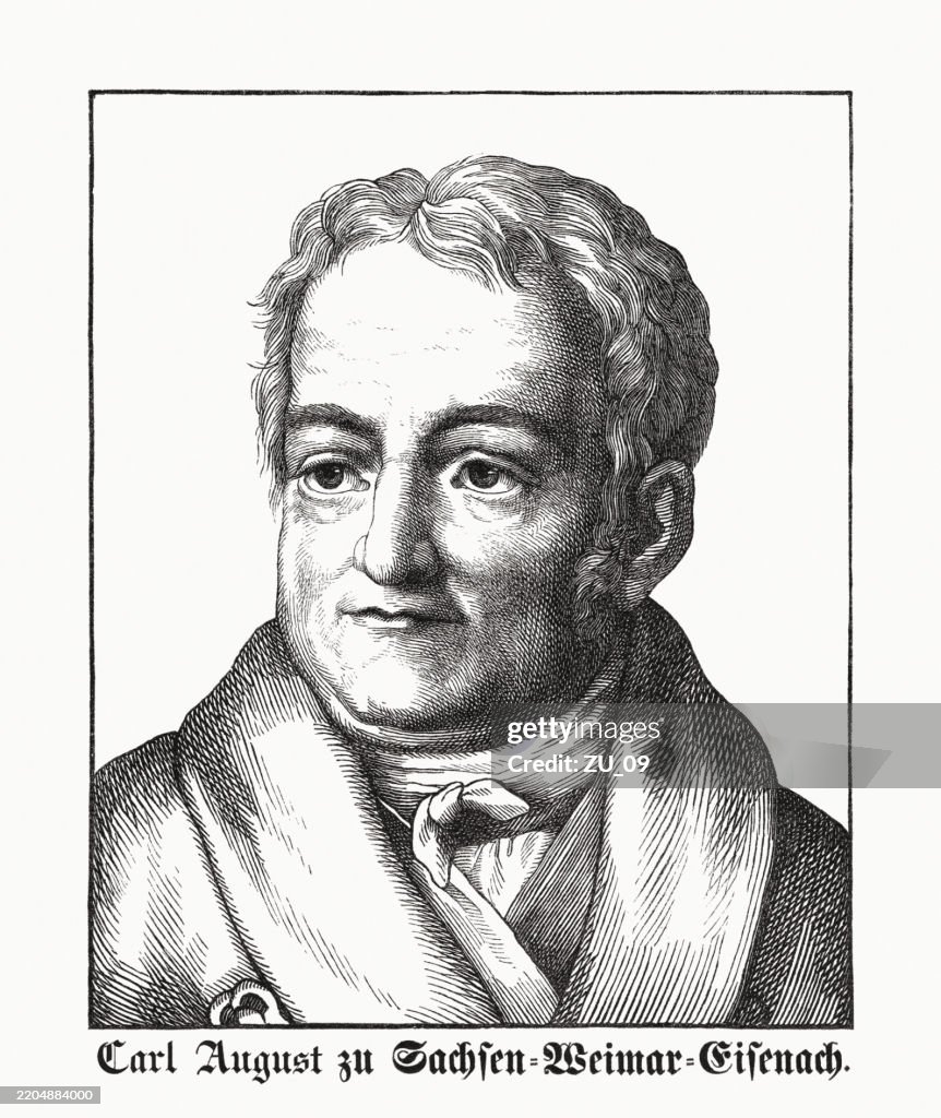 Carl August Karl August Of Saxeweimareisenach Wood Engraving Published In 1854 High ...