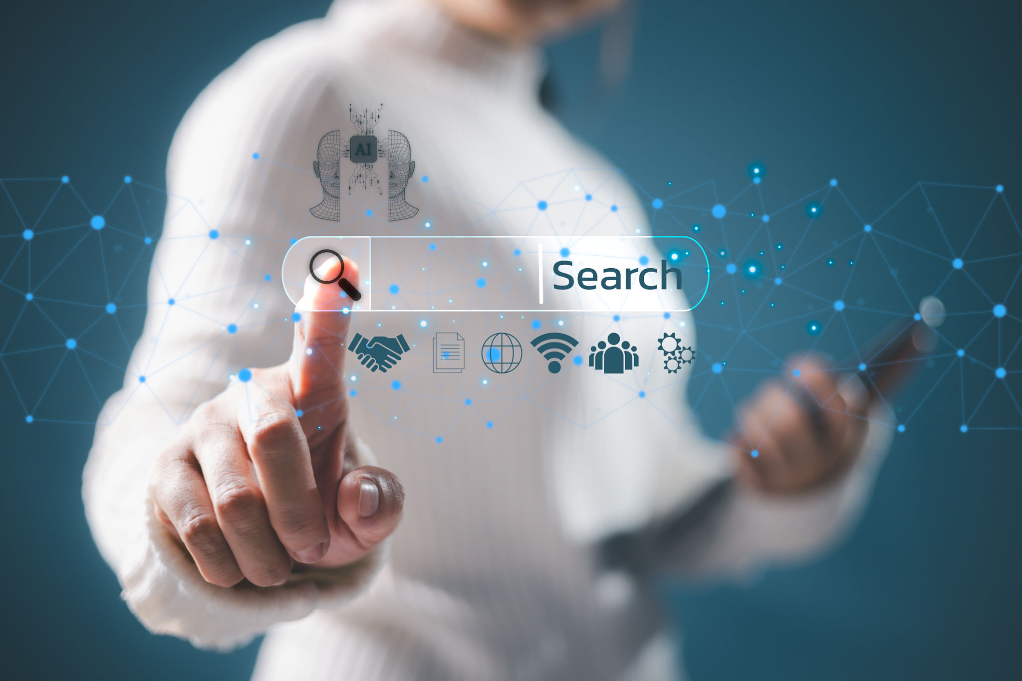 Search for SEO, business of design and technology, optimize social media icon for better visibility browser. Ai tech concept, search engine bar for data search optimization by artificial intelligence Search for SEO, business of design and technology, optimize social media icon for better visibility browser. Ai tech concept, search engine bar for data search optimization by artificial intelligence