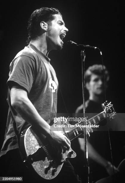 Chris Cornell of Soundgarden performs at San Jose State Event Center on June 3, 1994 in San Jose, California.