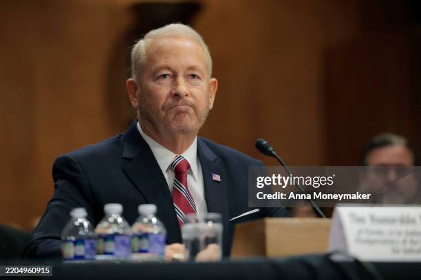 Ronald Johnson, U.S. President Donald Trump's nominee to be U.S ambassador to Mexico, speaks during a Senate Foreign Relations committee nomination...