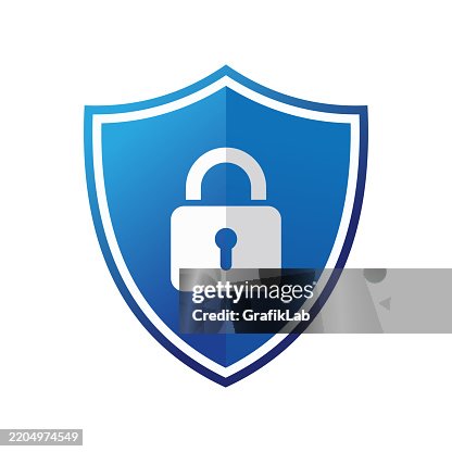 Shield Icon Representing Security Protection Lock Symbol Shield Icon Representing Security Protection Lock Symbol