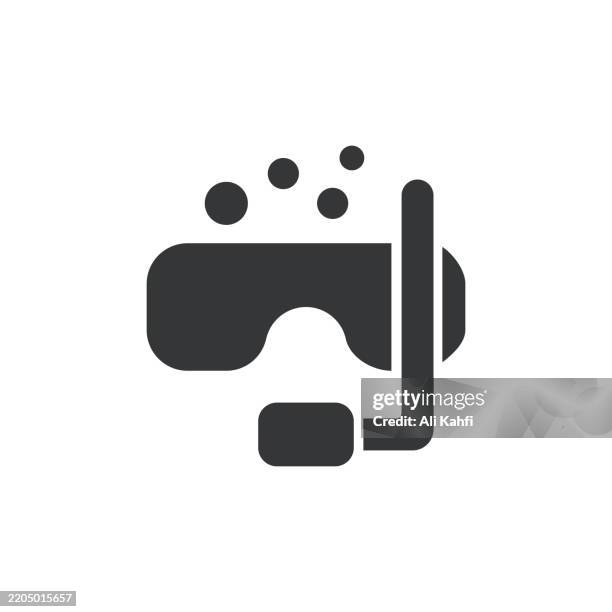 diving glyph solid icon. solid icon that can be applied anywhere, simple, pixel perfect and modern style. - exercise mask stock illustrations