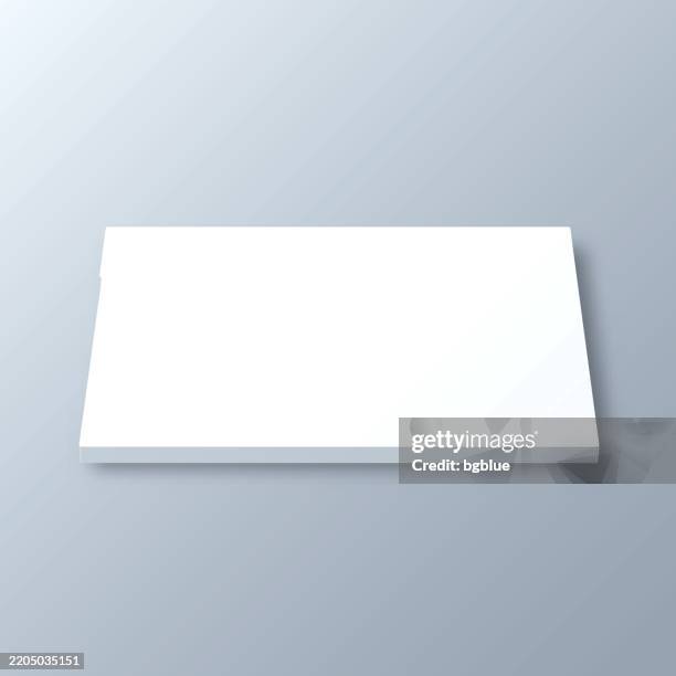 cloud county, kansas. 3d map on gray background - gray background stock illustrations