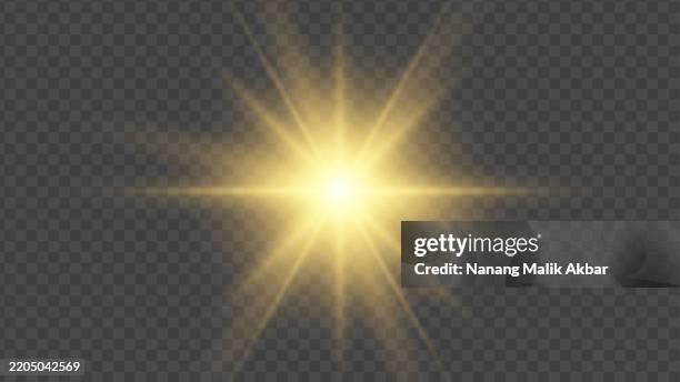 orange sunlight or flare light effect with transparent background - flashlight beam stock illustrations