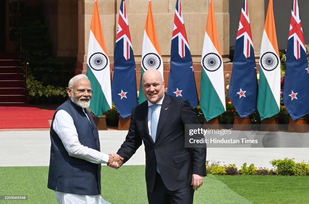 PM Narendra Modi And New Zealand PM Christopher Luxon Meeting At Hyderabad House