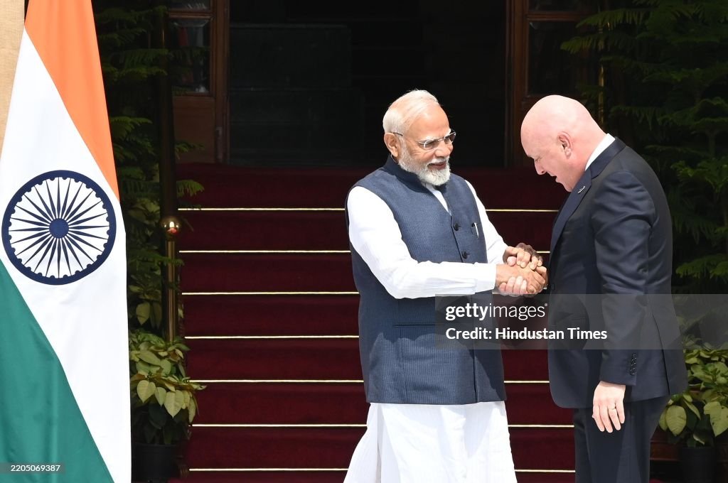 PM Narendra Modi And New Zealand PM Christopher Luxon Meeting At Hyderabad House