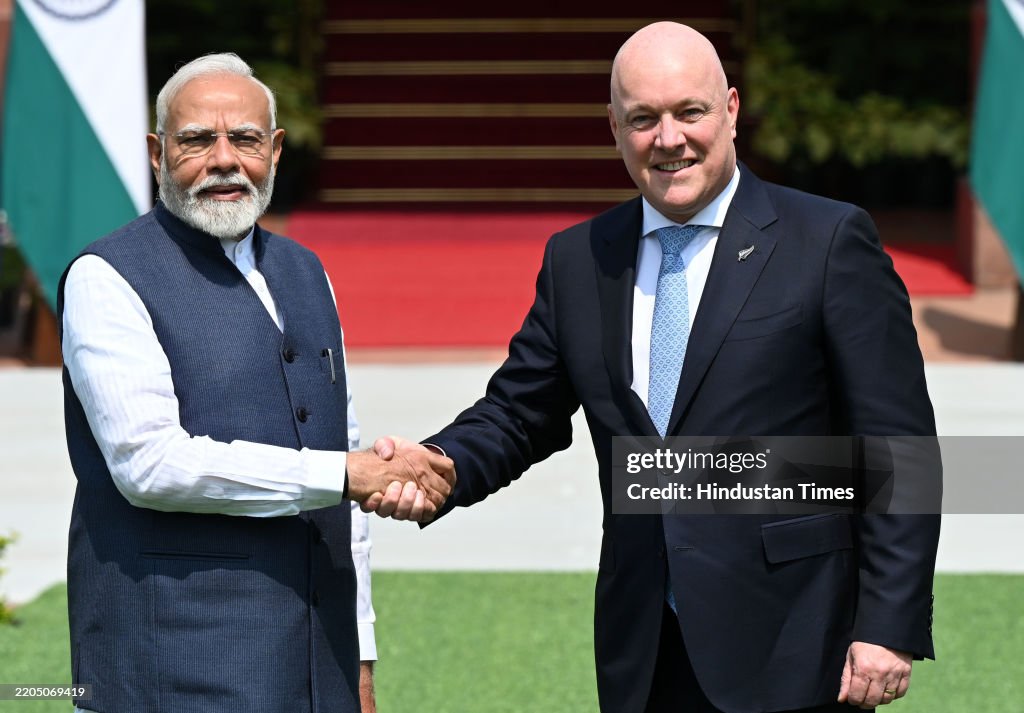 PM Narendra Modi And New Zealand PM Christopher Luxon Meeting At Hyderabad House