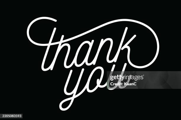 thank you hand drawn lettering. vector stock illustration - thank you word background stock illustrations