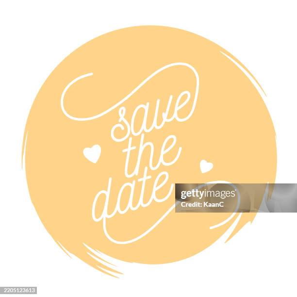 ilustraciones, imágenes clip art, dibujos animados e iconos de stock de guarde la fecha: diseño de letras de boda. ilustración vectorial de forma de corazón. ilustración de stock - una palabra
