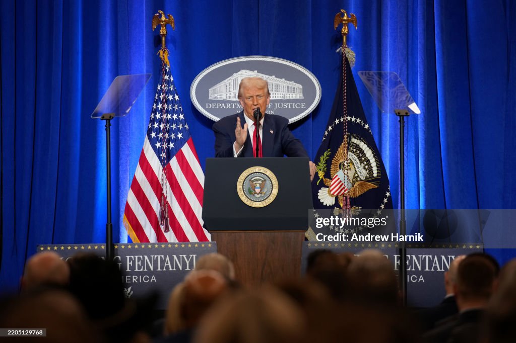 President Trump Speaks At The Department Of Justice