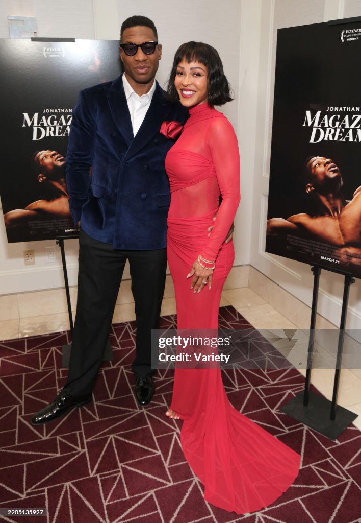 Jonathan Majors, Meagan Good at the
