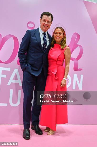Mark Ferguson and Angela Cox attend Chandon Ladies Day for the 2025 Sydney Autumn Racing Carnival at Rosehill Gardens on March 15, 2025 in Sydney,...