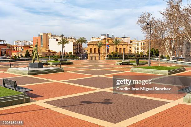 Plaza del Ayuntamiento in the Andalusian town of Linares on a sunny day.