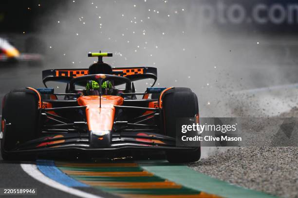 Lando Norris of Great Britain driving the McLaren MCL39 Mercedes on track during qualifying ahead of the F1 Grand Prix of Australia at Albert Park...